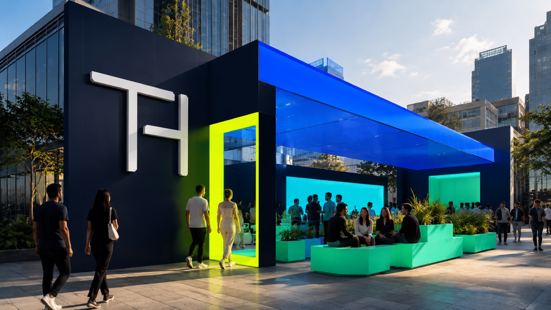 TheFounderHub pavilion in motion, a public stage for founders